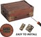 50PCS 18 x 15 mm Mini Hinge for Wooden Jewelry Box Mini Pure Copper Hinges Retro Hinges with 200 Pieces Replacement Screws for Crafts Wooden Box Jewelry Chest Cabinet DIY Accessories
